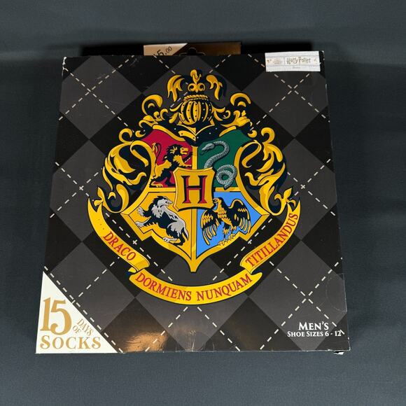 Harry Potter 15 Days of Socks Advent Calendar 15pk Men's Shoe Size 6-12 OPEN BOX - Picture 1 of 8